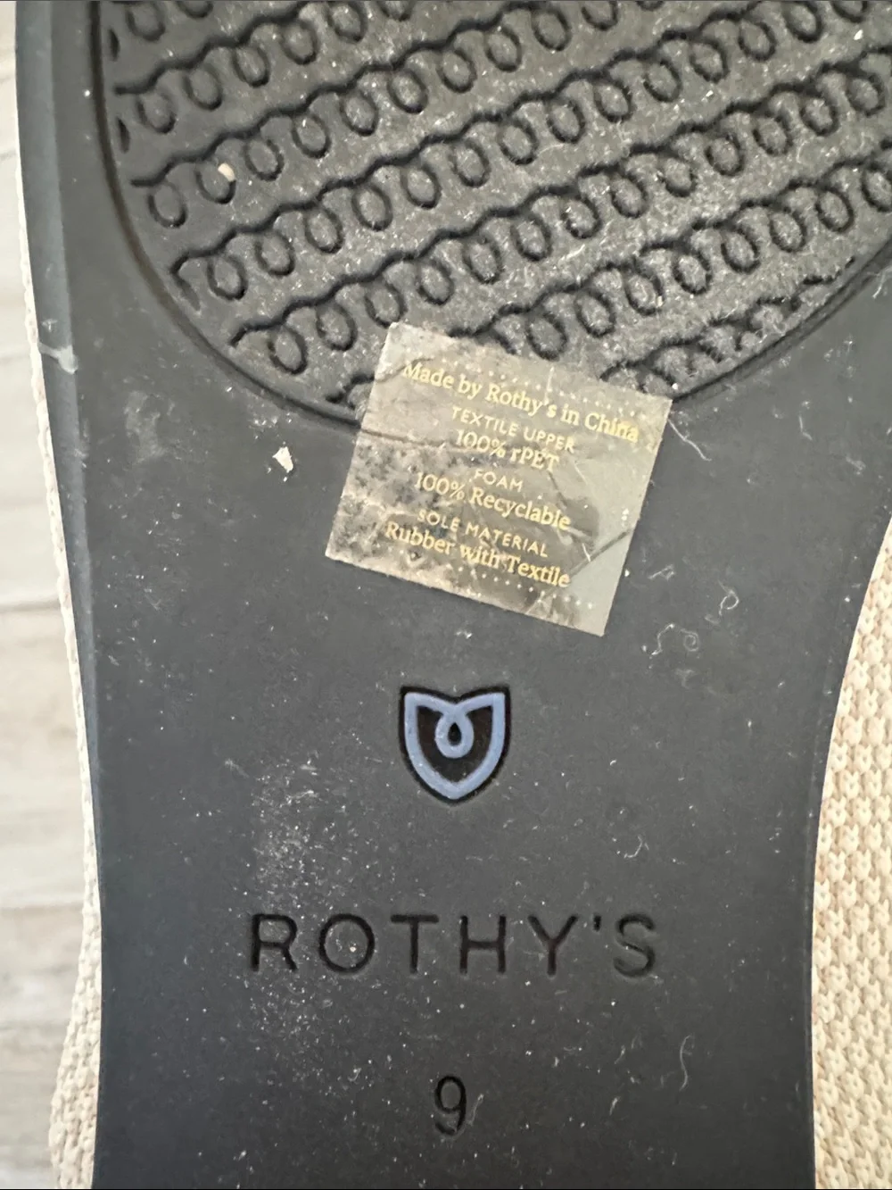 Rothy’s 9 The Square Tuxedo cream and black ballet flats